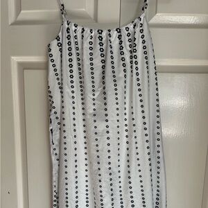 Gigio Women’s Sleeveless Maxi Dress Navy/White with Pockets Size Small NWT